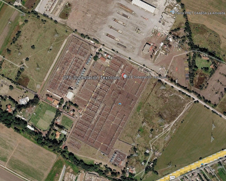 Vista aérea de la SE Texcoco
